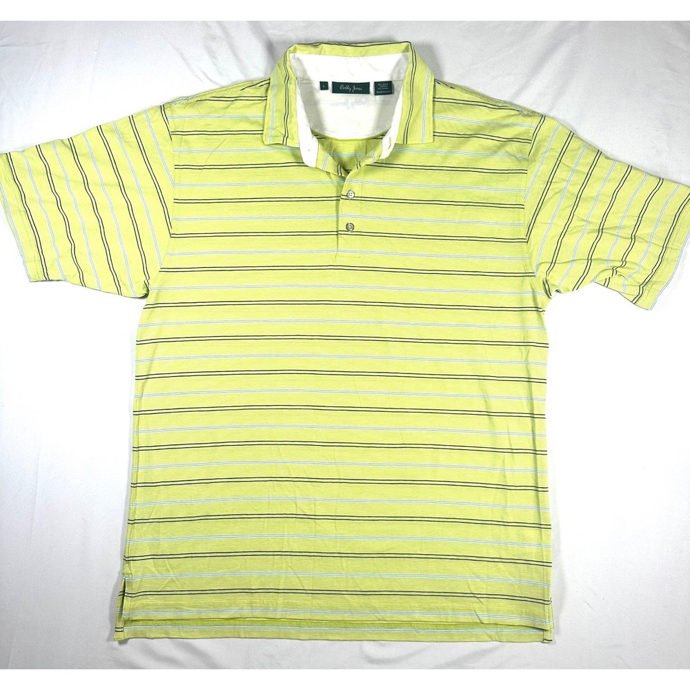 Bobby Jones Mens Polo golf Shirt Large Pima Cotton Golf Short Sleeve